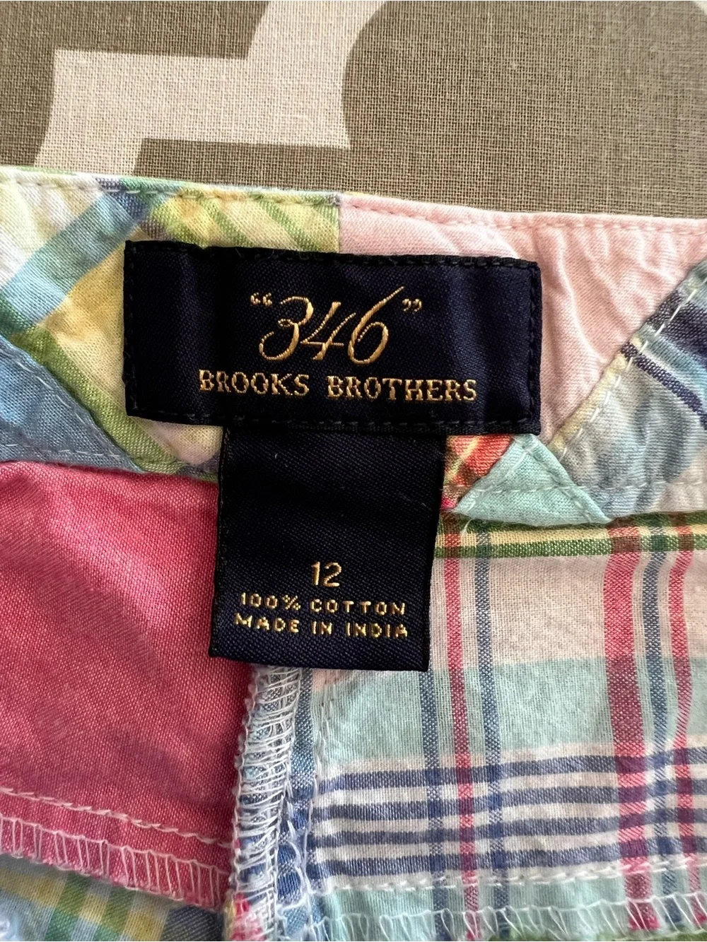 Women’s Pastel Patchwork Cotton Shorts - Picture 3 of 4